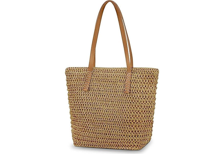 LuxusKollektion Strandtasche Strohtasche Strandtasche Damen Stroh Handtasch günstig online kaufen