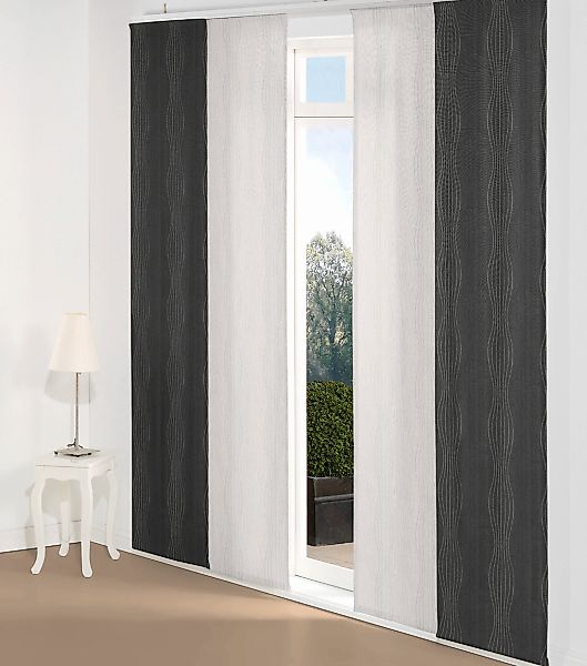 Wirth Schiebegardine "Riccia" Klettband 1 Stk. tlg. inkl. Beschwerungsstang günstig online kaufen