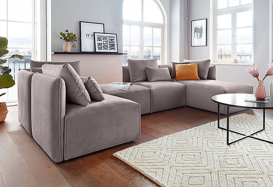 andas Wohnlandschaft "Nöre U-Form" 5 Teile, in vielen Bezugsqualitäten und günstig online kaufen