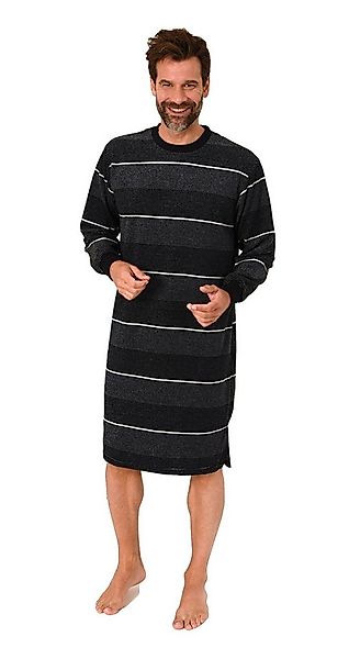 Normann Pyjama Edel aussehendes Herren Frottee Nachthemd langarm mit Bündch günstig online kaufen