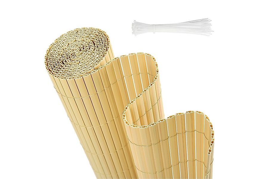 Sekey Balkonsichtschutz PVC Sichtschutzmatten Bambus Sichtschutz Balkon Gar günstig online kaufen