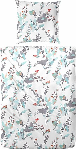 Primera Bettwäsche "Windspiel" 2 Stk. mit frischen Blumenranken günstig online kaufen