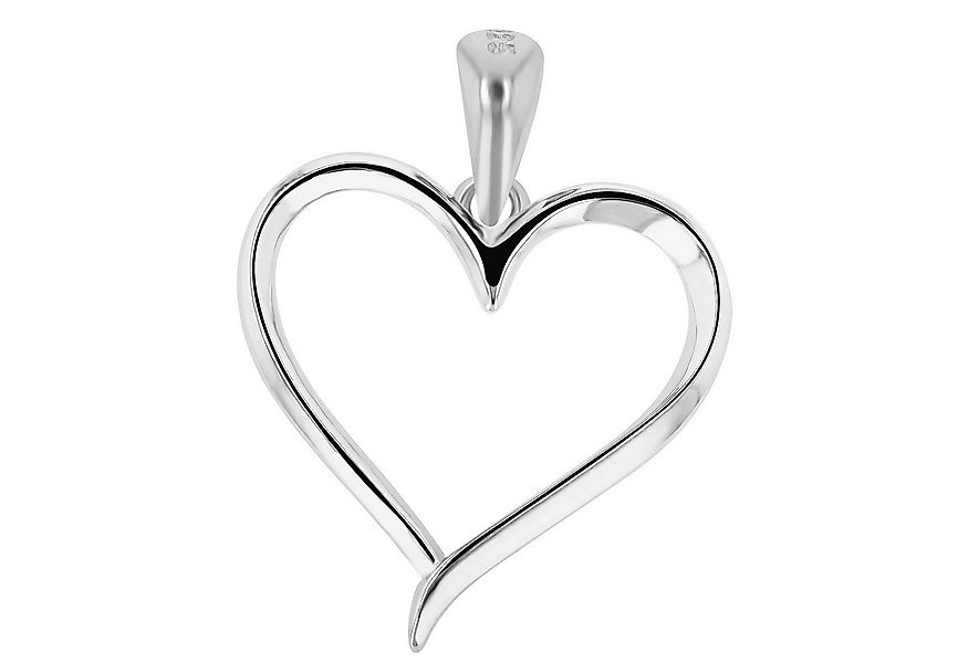 Adelia´s Kettenanhänger moderner Herz Anhänger aus 925 Sterling Silber günstig online kaufen