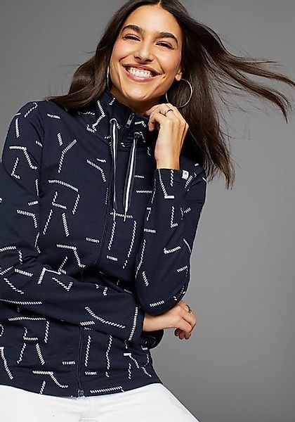 DELMAO Sweatjacke mit Allover-Print - NEUE günstig online kaufen
