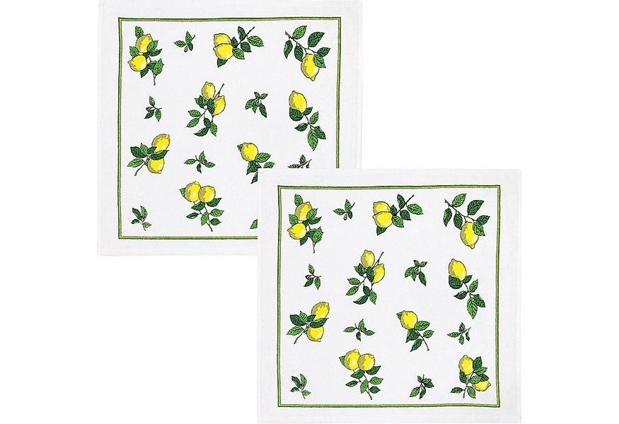 Kracht Geschirrtuch Frottier-Geschirrtuch "Zitronen" 2er-Pack, Baumwolle Mo günstig online kaufen