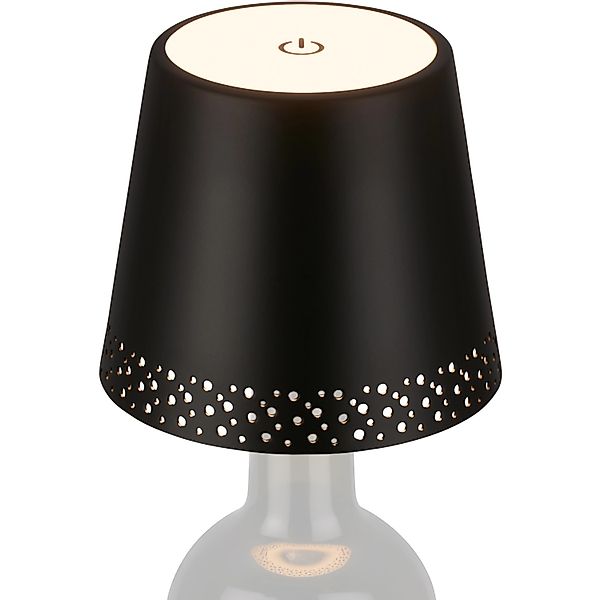 Brilo Akku-Flaschenlicht Flaska Schwarz 2,6W günstig online kaufen