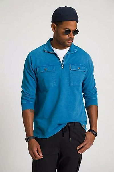 STHUGE Sweatshirt STHUGE Troyer Vintage Look Stehkragen mit Zipper günstig online kaufen