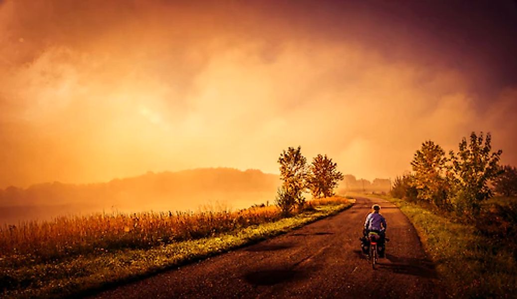 Papermoon Fototapete »Motorrad in Landschaft« günstig online kaufen