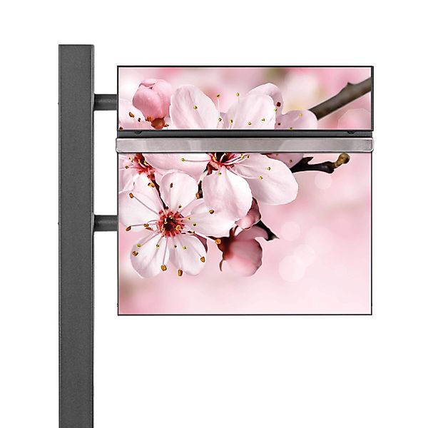 Banjado Standbriefkasten Anthrazit 45x120x16.5cm Groß Inkl. Montagematerial günstig online kaufen
