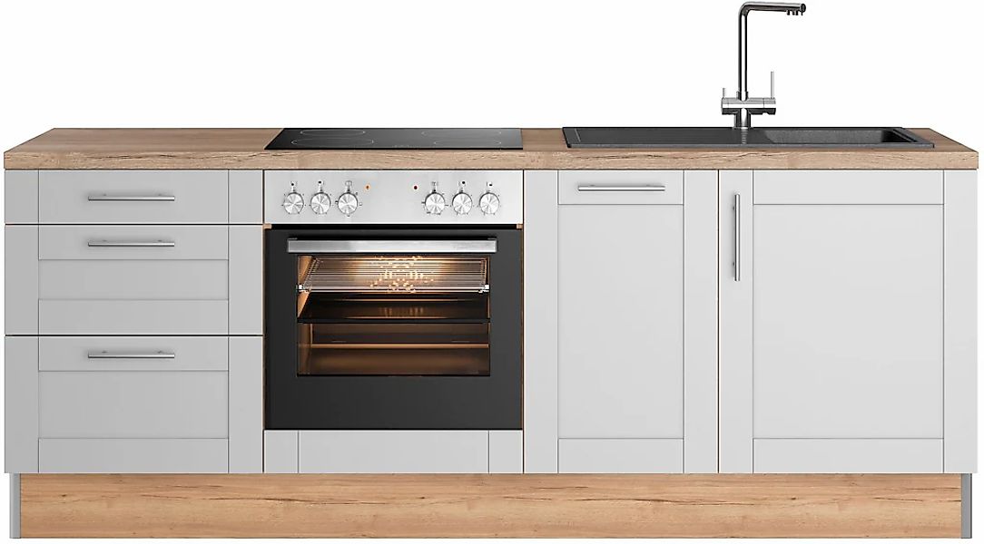 KOCHSTATION Küchenzeile "KS-Ahus" 225 cm breit,wahlweise mit E-Geräten,Soft günstig online kaufen