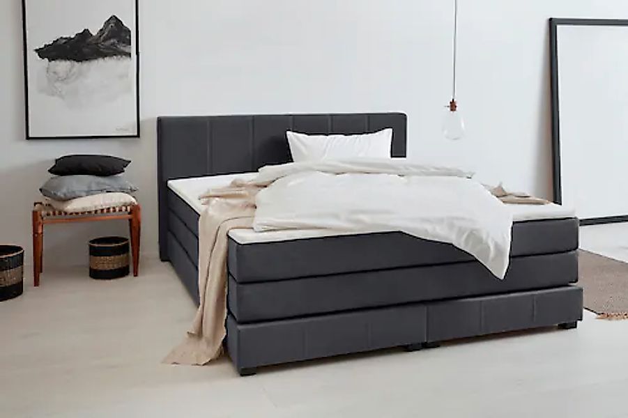 OTTO products Boxspringbett »Peetu«, Taschenfederkern-Matratze, in 4 Breite günstig online kaufen