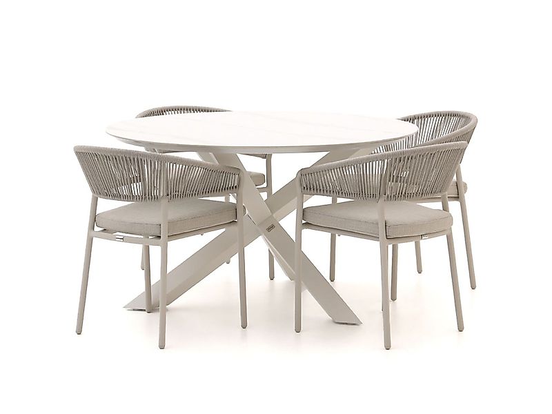 Bellagio Nova Siri/Lodola ø 130 cm Gartenmöbel-Set 5-teilig stapelbar günstig online kaufen