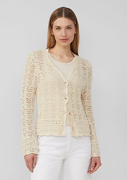 s.Oliver Funktionsjacke Cardigan aus Ajourstrick mit günstig online kaufen