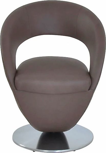 K+W Komfort & Wohnen Drehstuhl "Wave", Leder CLOUD-Lodenstoff, Design-Drehs günstig online kaufen