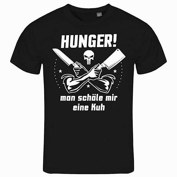 deinshirt Print-Shirt Herren T-Shirt HUNGER Man schäle mir eine Kuh Funshir günstig online kaufen