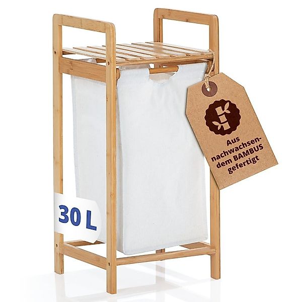 Lumaland Ausziehwäschekorb weiß, mit ausziehbarem Wäschesack, Wasserdicht, günstig online kaufen