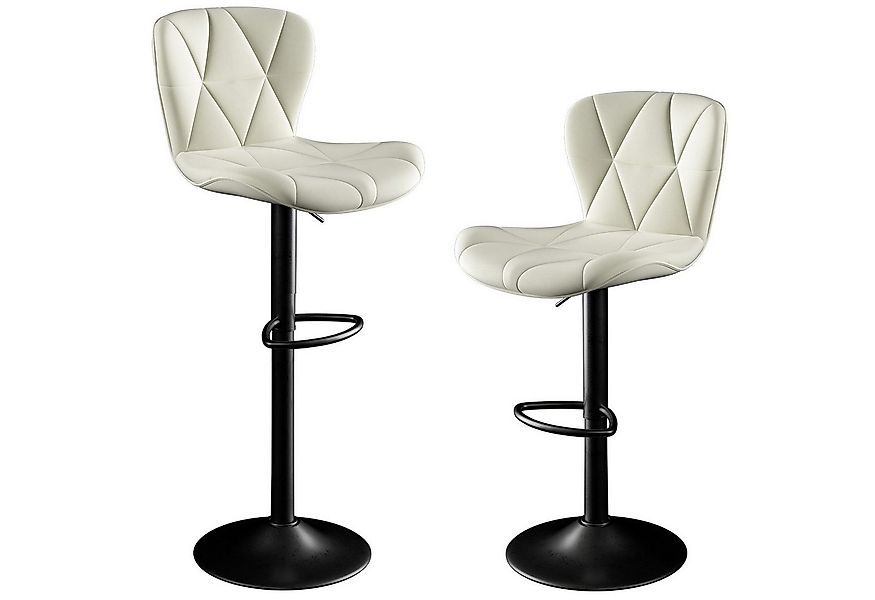 HawthyHome Barhocker Barstuhl, Höhenverstellbar mit Rückenlehne, 360° Drehb günstig online kaufen