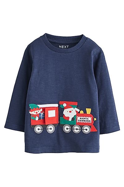 Next Langarmshirt Weihnachtliches, langärmeliges T-Shirt (1-tlg) günstig online kaufen