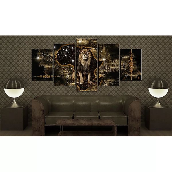home24 Wandbild Golden Lion (5-teilig) günstig online kaufen