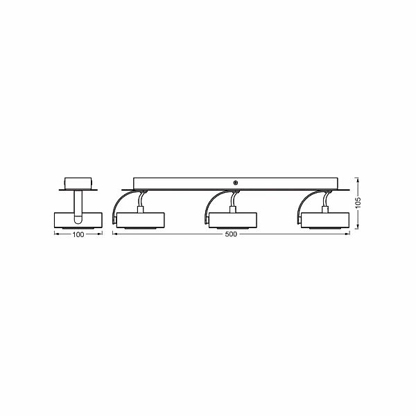 OSRAM LED-Deckenstrahler VENUS schwarz 3-flg. Metall 3.000 K günstig online kaufen