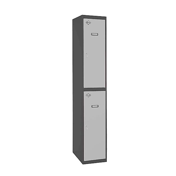 PROREGAL Spind AMEGO HxBxT 180 x 40 x 50 cm 2 Abteile Grundmodul Anthrazit- günstig online kaufen