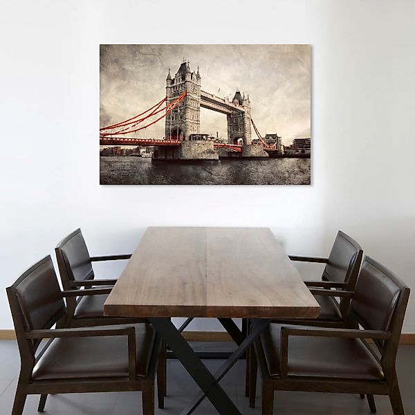 queence Leinwandbild »Tower Bridge«, London-Schwarz-Weiß-Kunst-Modern-Brück günstig online kaufen
