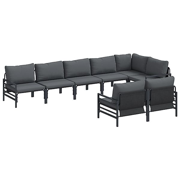 vidaXL Garten-Sofa-Set 8-Tlg Anthrazit Stahl 3379008 günstig online kaufen