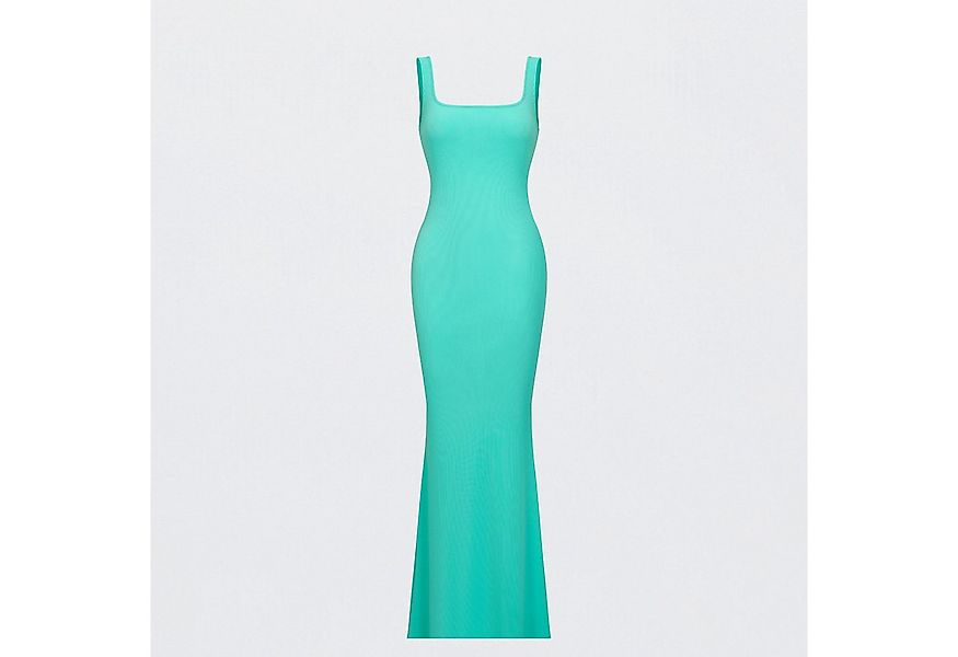 cfab (creamy fabrics) Jerseykleid Ribbed Tank Top Maxikleid-Mint-S (1-tlg) günstig online kaufen
