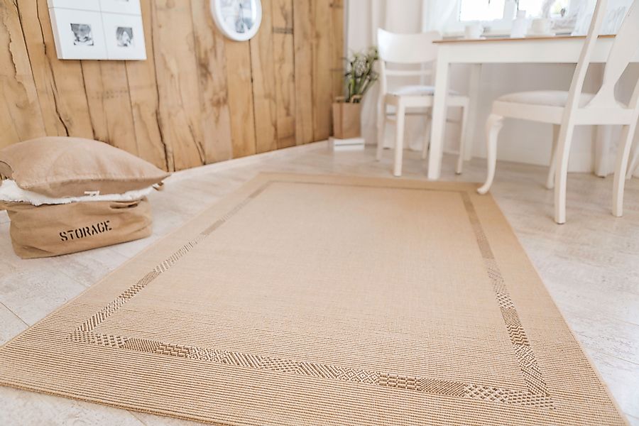 Andiamo Teppich »Montana«, rechteckig, 6 mm Höhe, Flachgewebe, Uni Farben, günstig online kaufen