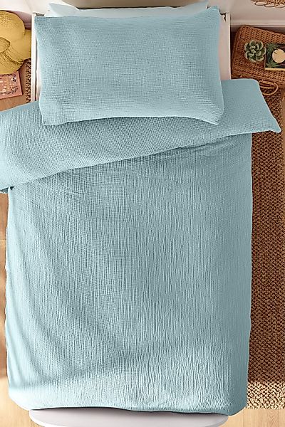 Next Bett-Set Bettwäsche Musseline Knitteroptik 100 % günstig online kaufen