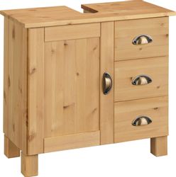 Home affaire Waschbeckenunterschrank "Oslo" Kiefer, 1 Tür und 3 Schubkästen günstig online kaufen