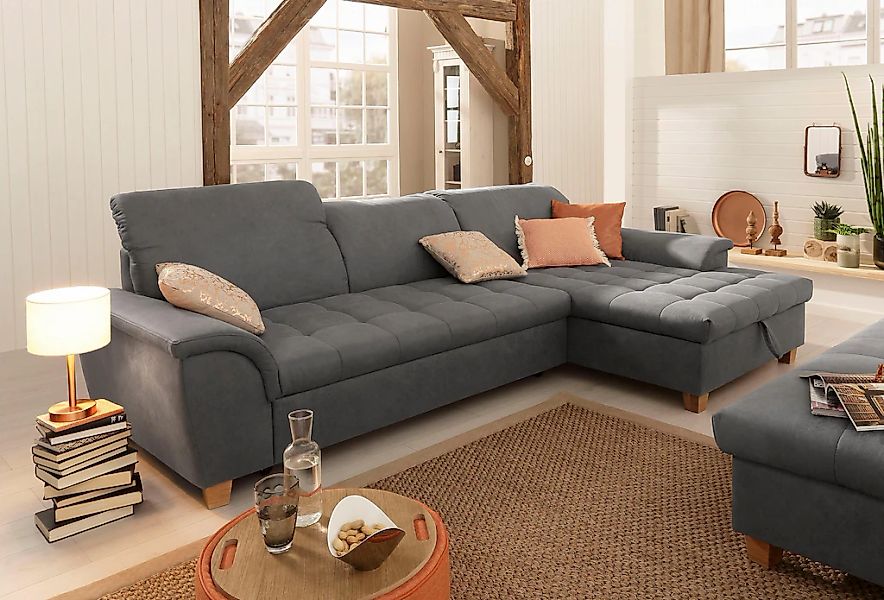 Home affaire Ecksofa "Lyla fester Sitzkomfort, bequeme Armlehnen, Breite 27 günstig online kaufen