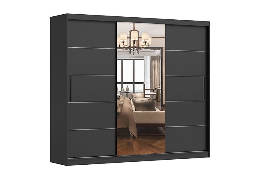 MOEBLO Kleiderschrank ELBA I (Schwebetürenschrank 2-türig günstig online kaufen