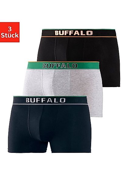 Buffalo Boxer Boxershorts für Herren (Packung, 3-St) aus Baumwoll-Mix günstig online kaufen