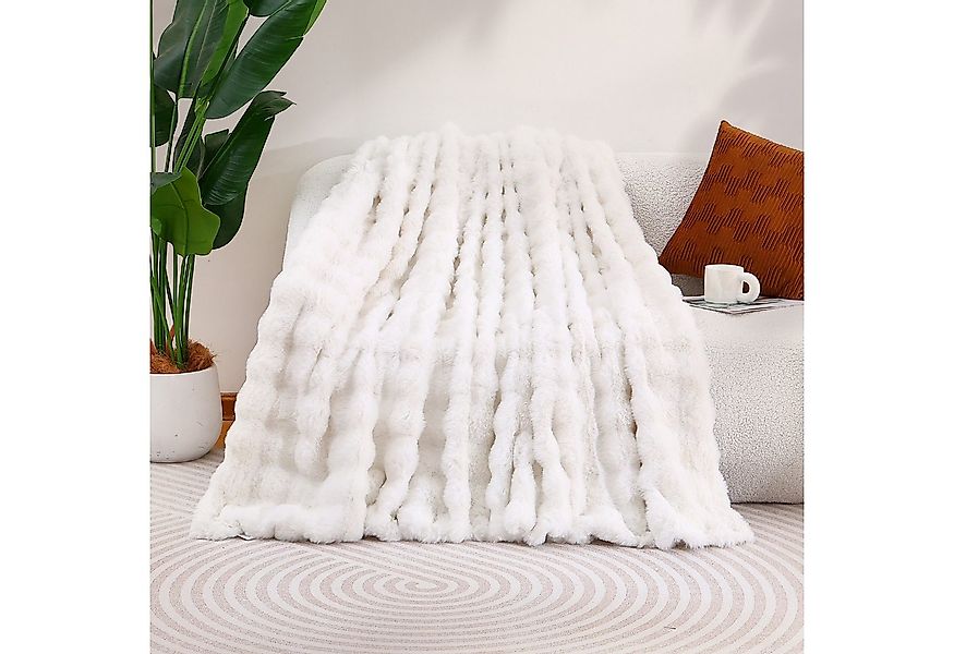 Wohndecke Kunstfelldecke Weiche Kuscheldecke Felloptik 150x200cm Kunstfell günstig online kaufen