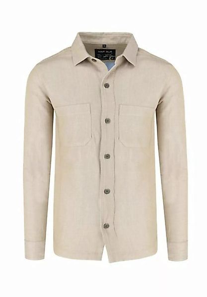 MARVELIS Langarmhemd Hemdjacke - Casual Modern Fit - Langarm - Einfarbig - günstig online kaufen