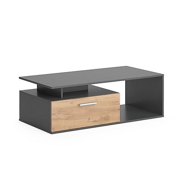 Vicco Couchtisch Roland, Anthrazit/Goldkraft Eiche, 118 x 59 cm günstig online kaufen