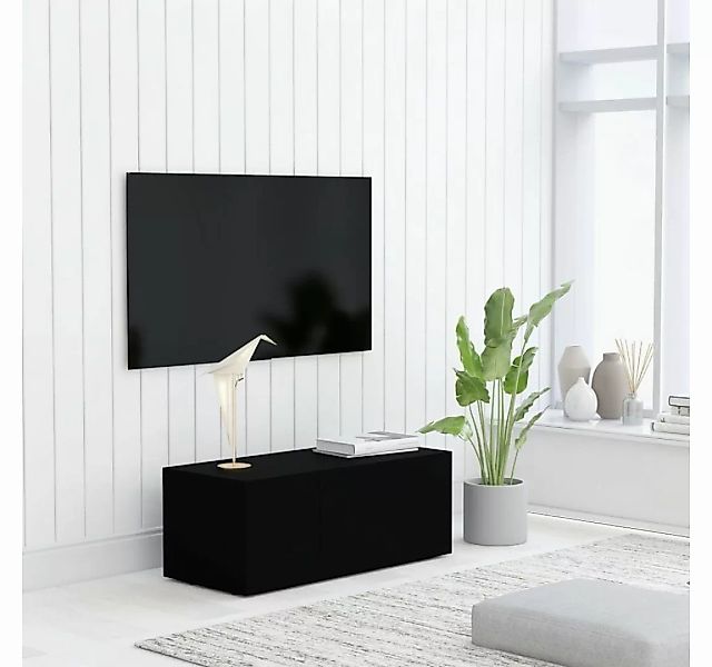 furnicato TV-Schrank Schwarz 80x34x30 cm Holzwerkstoff günstig online kaufen