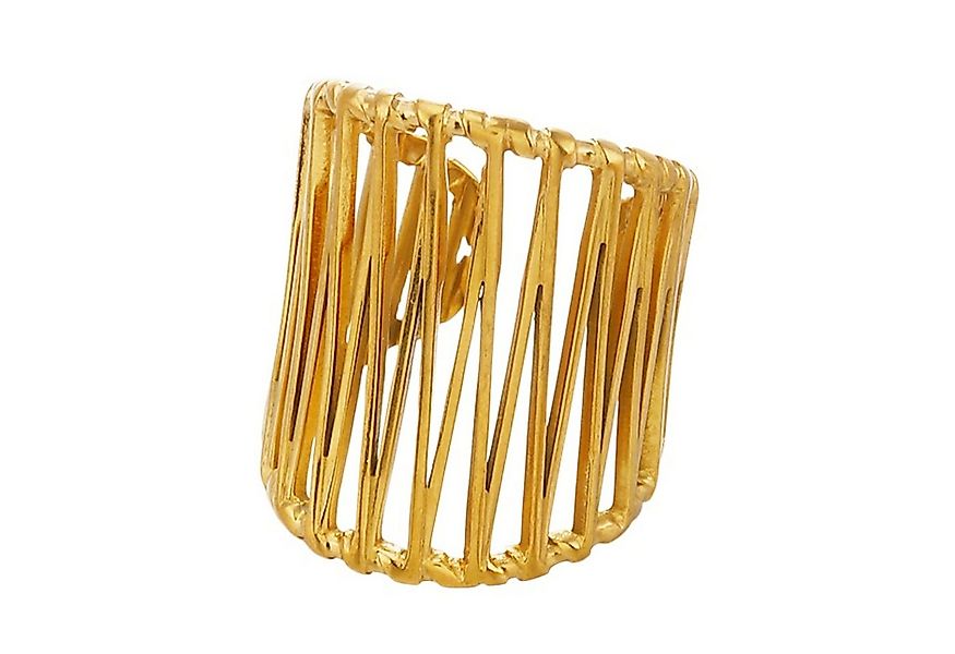 KARMA Fingerring Damenring Statement Ring Gold Edelstahl hypoallergen (Gesc günstig online kaufen