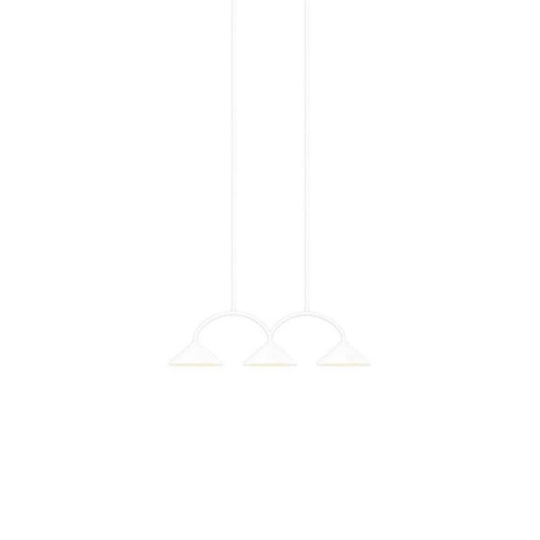 Globen Lighting Hängelampe CURVE 3, weiß, 3-flg., 95 cm günstig online kaufen