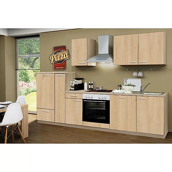 Menke Küchenzeile Classic 300  cm Sonoma-Eiche Nachbildung günstig online kaufen