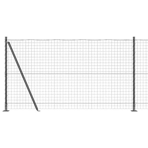 vidaXL Zaun mit Pfosten Grau 1,2 x 25 m Stahl und PVC 3350935 günstig online kaufen