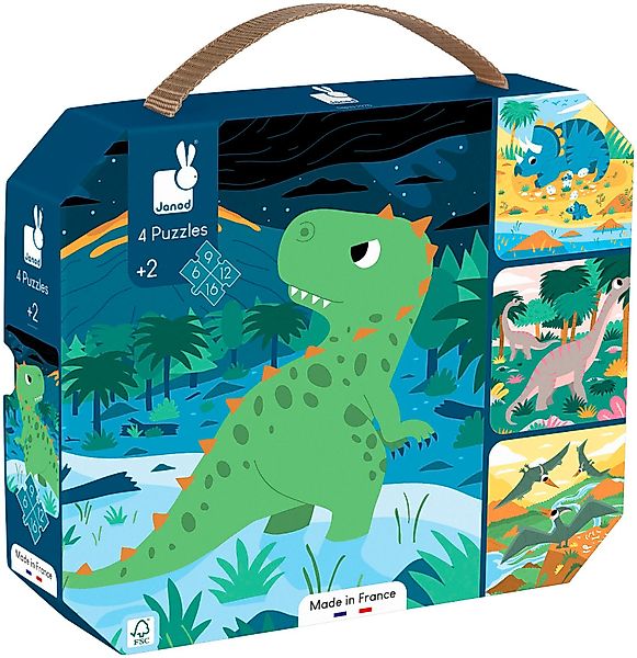 Janod Puzzle Dinosauerier, 43 Puzzleteile, FSC®- günstig online kaufen