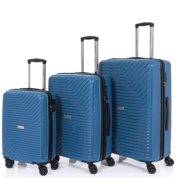 CARRYon TRANSPORT - 3 tlg. Hartschalen Koffer-Set blau günstig online kaufen