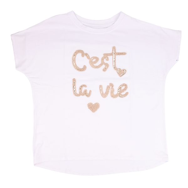 MIRROSI Print-Shirt Weiß Einheitsgröße Gr. 38-42 günstig online kaufen