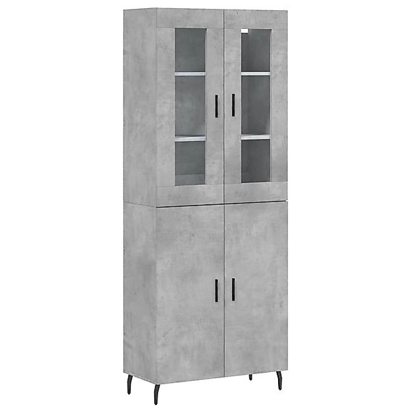 vidaXL Highboard Betongrau 69,5x34x180 cm Holzwerkstoff 3198229 günstig online kaufen