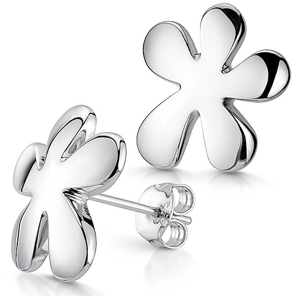 Materia Paar Ohrstecker Damen Silber Blume günstig online kaufen