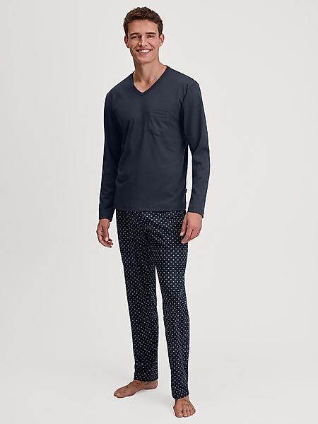 CALIDA Schlafanzug "Relax Streamline" 2 Stk. tlg., mit aufgesetzter Brustta günstig online kaufen