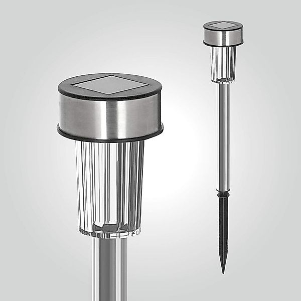 LED Universum Gartenleuchte Kunststoff, silber, warmweiß, günstig online kaufen