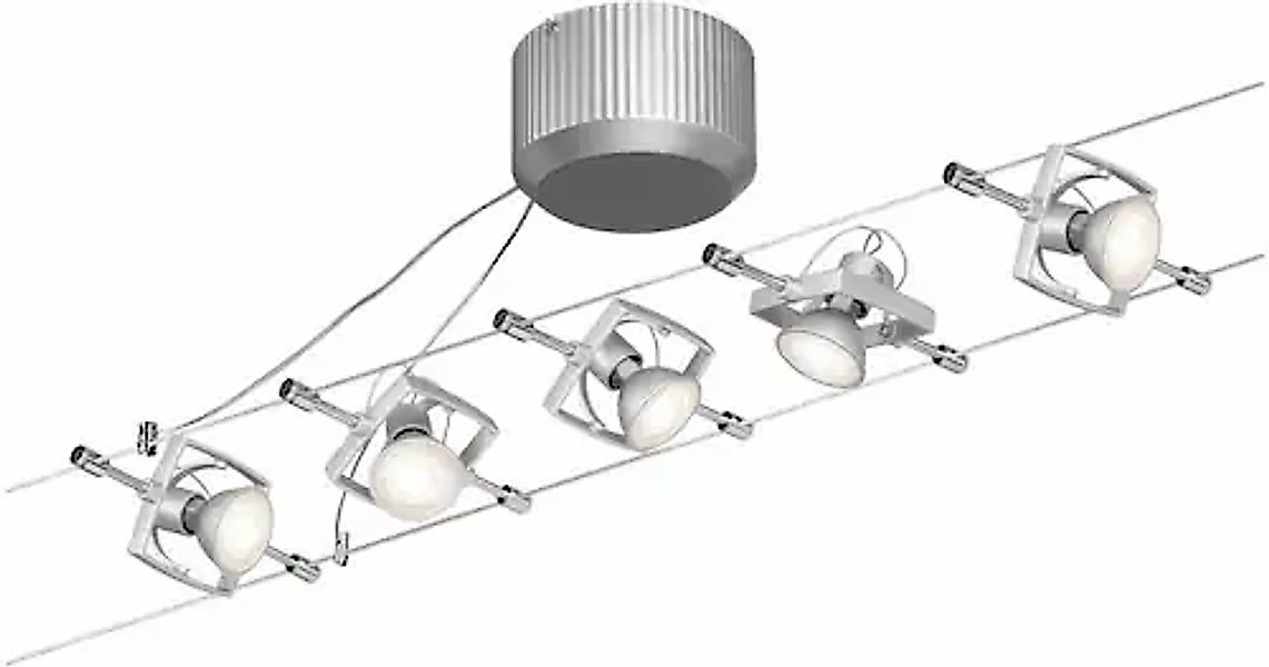 Paulmann LED Deckenleuchte »Mac II«, 5 flammig, Leuchtmittel GU 5,3   ohne günstig online kaufen